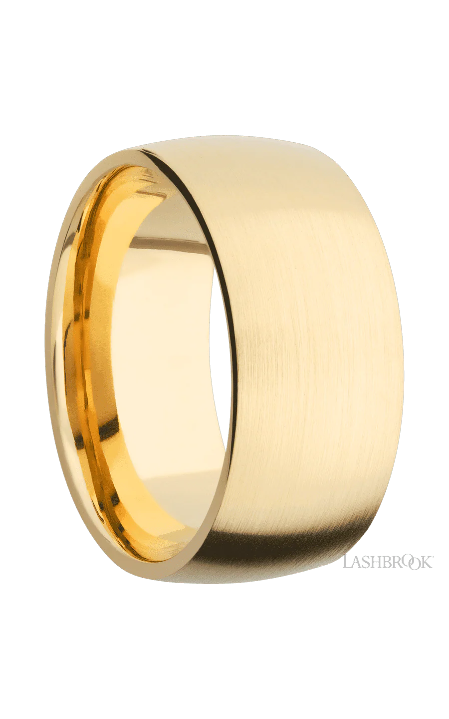 10 mm wide Domed 14K Yellow Gold band. - Image 2