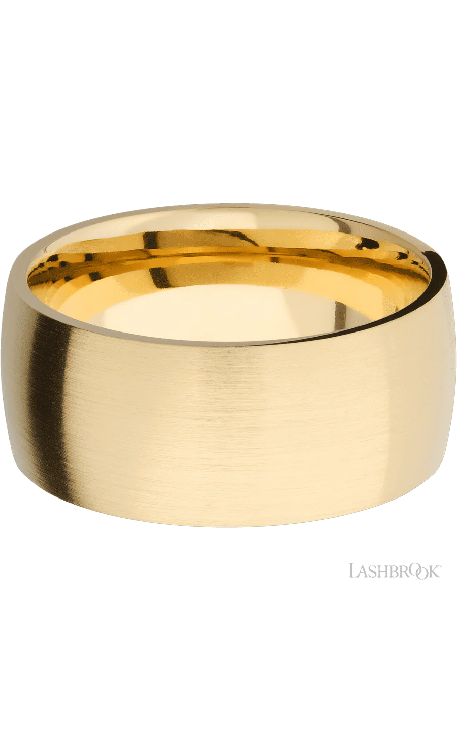 10 mm wide Domed 14K Yellow Gold band. - Image 3