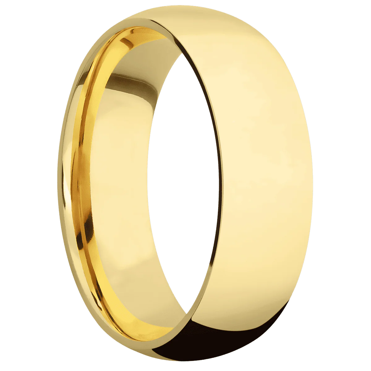 14K Yellow Gold + Polish Finish