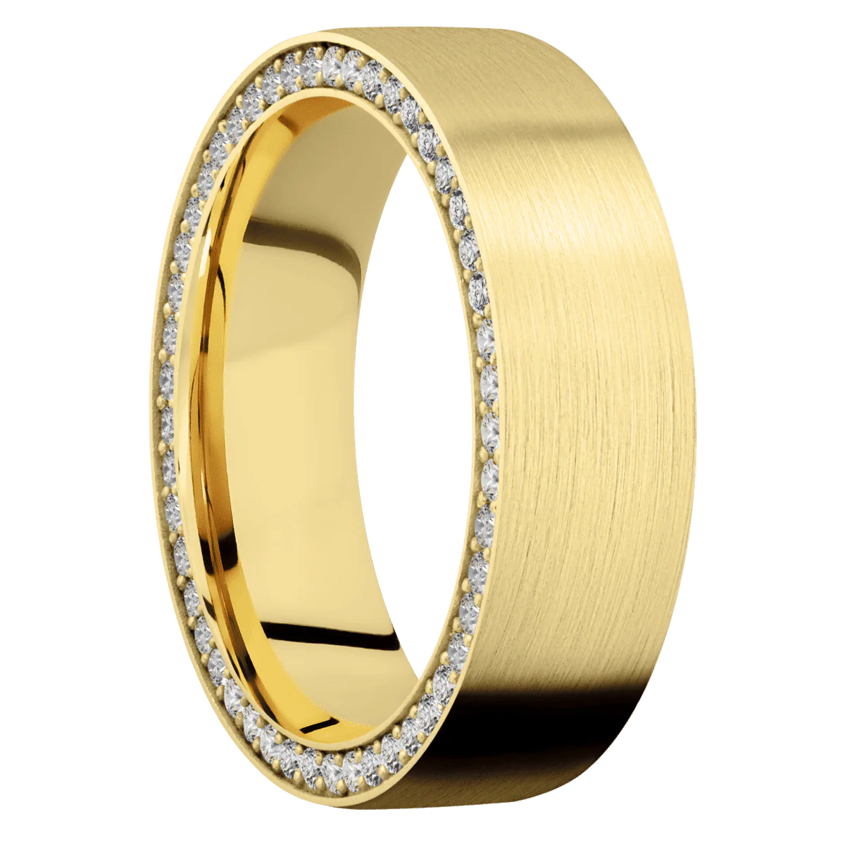 14K Yellow Gold + Satin Finish