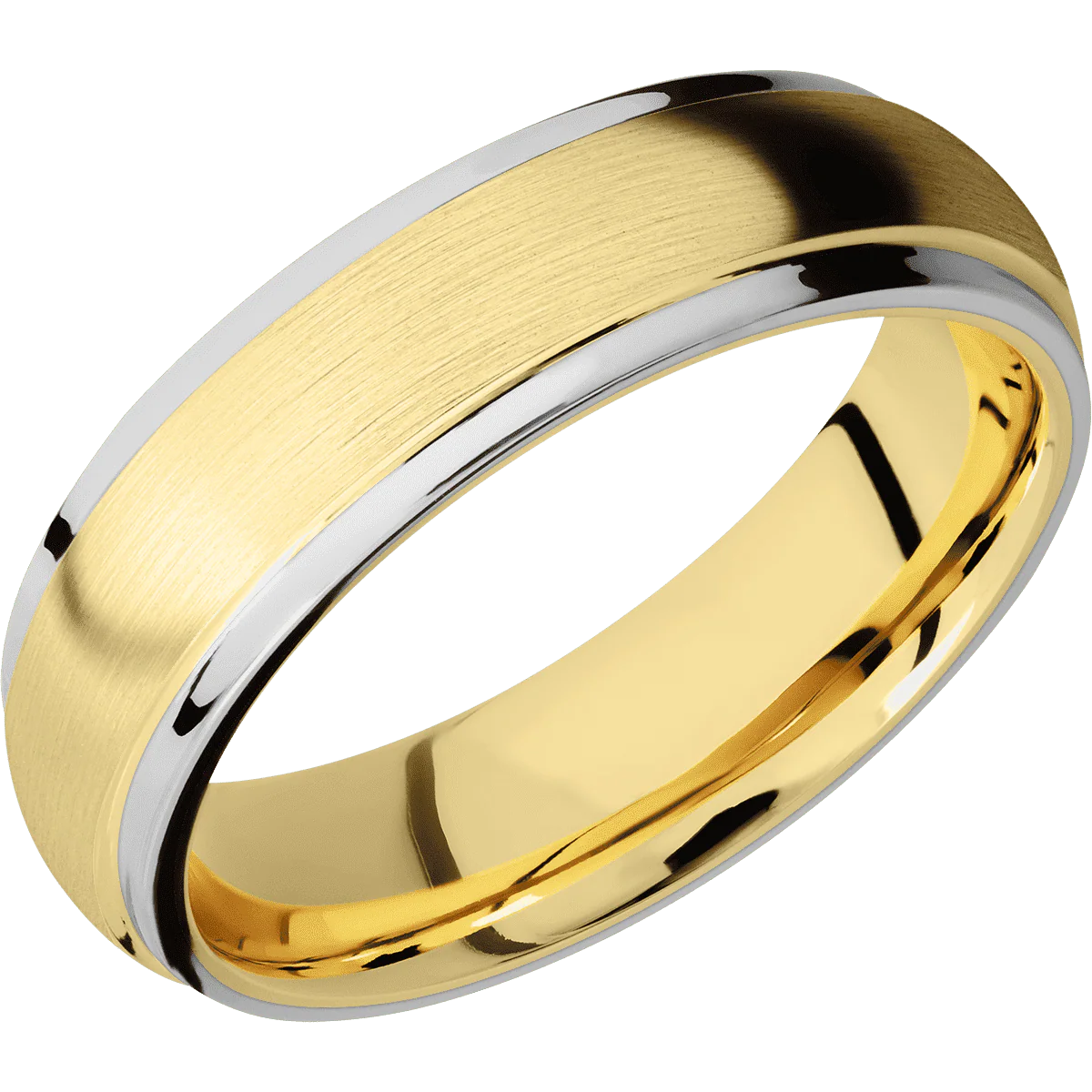 18K Yellow Gold + Satin , Polish Finish - Image 2