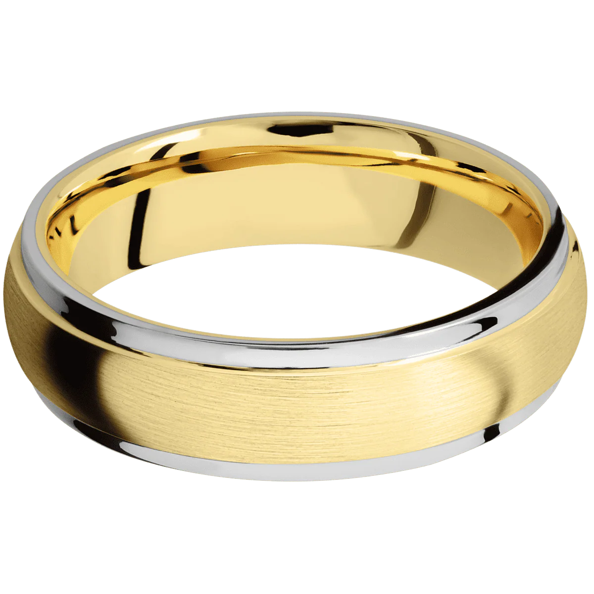 18K Yellow Gold + Satin , Polish Finish - Image 3