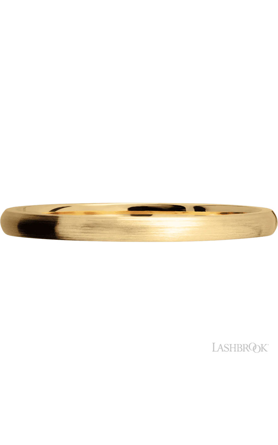 2 mm wide Domed 14K Yellow Gold band. - Image 3