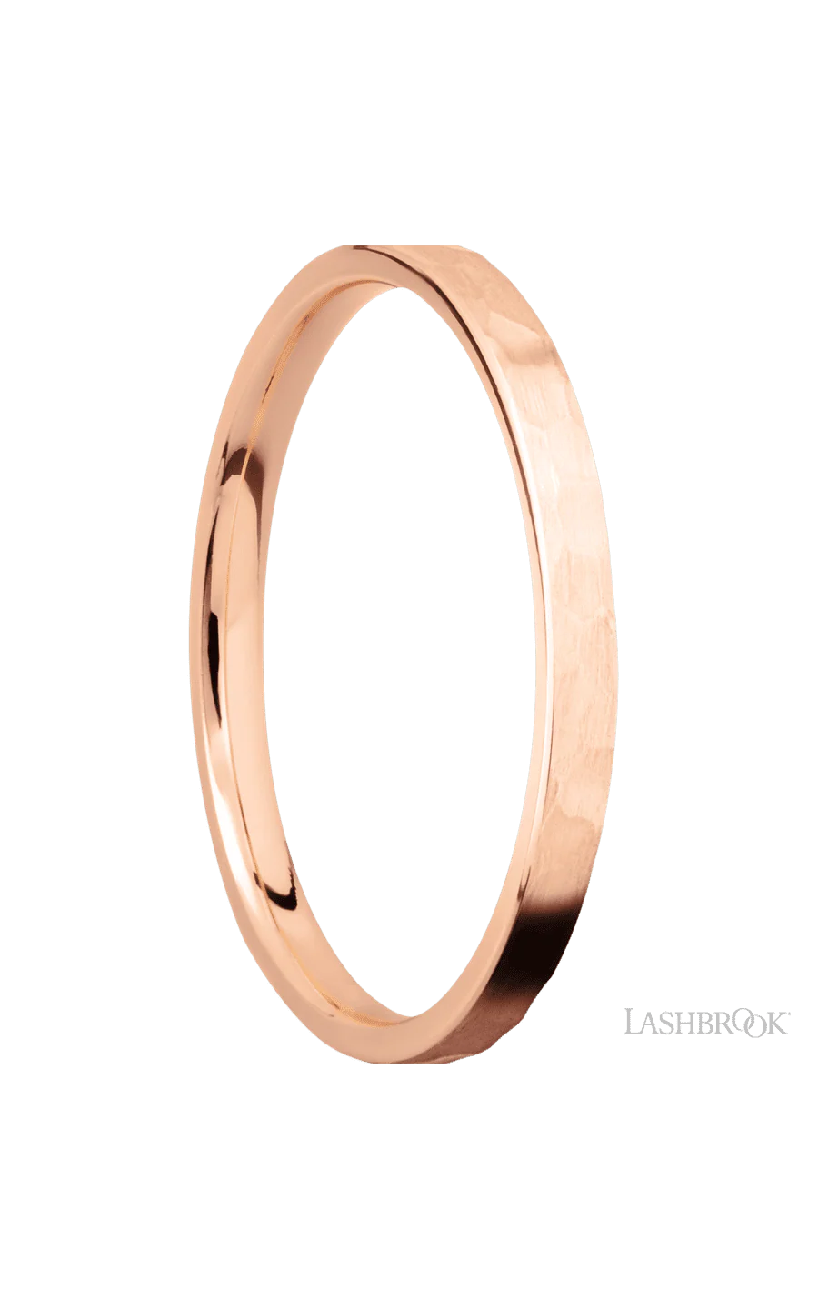 2 mm wide Flat 14K Rose Gold band. - Image 2
