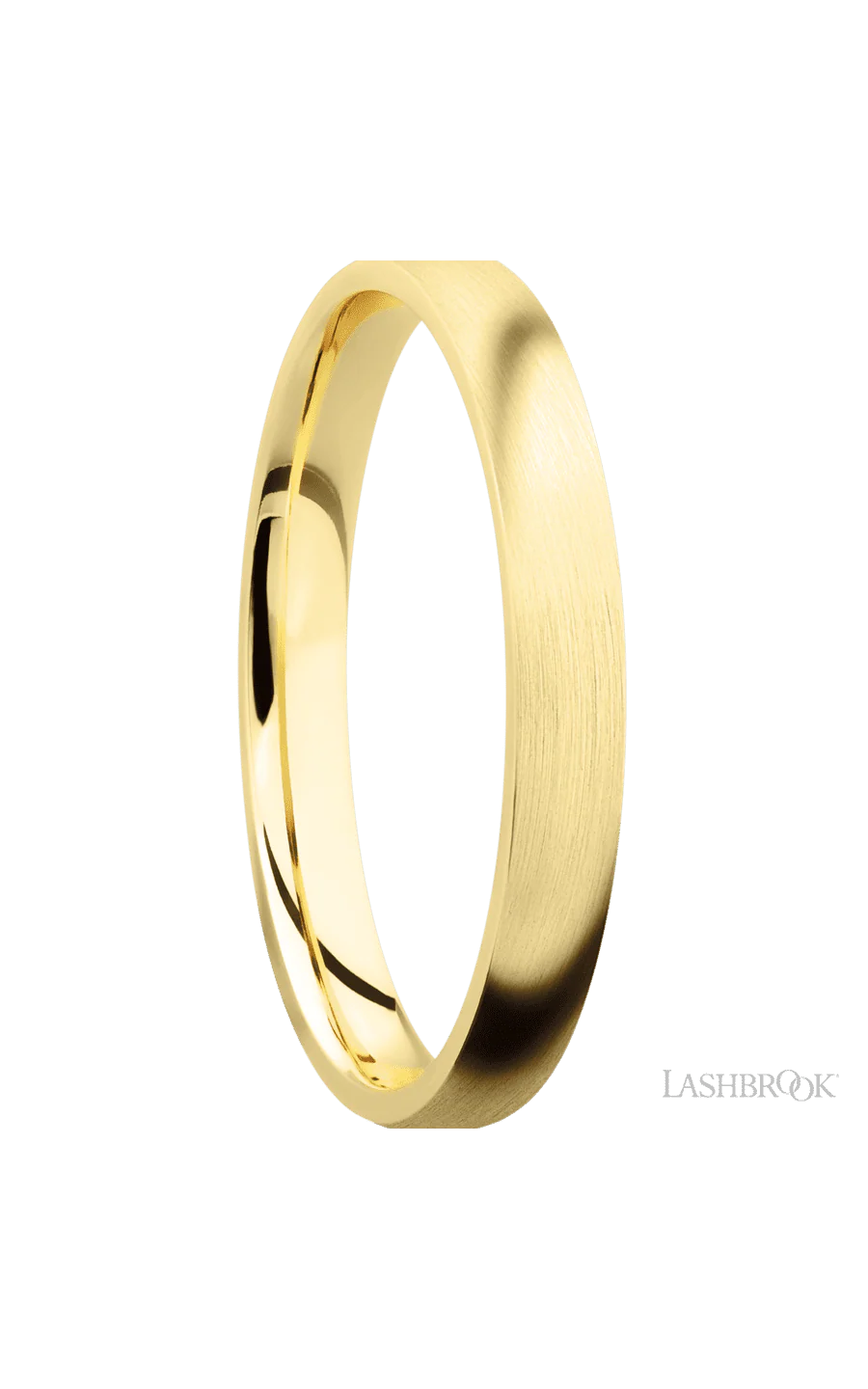3 mm wide Domed 14K Yellow Gold band. - Image 2