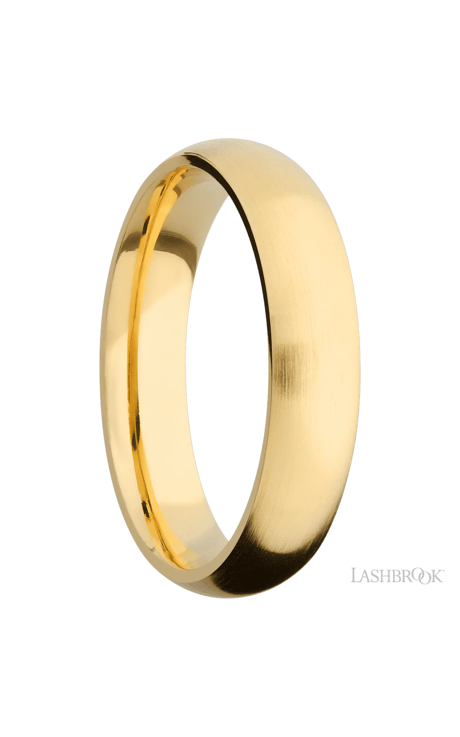 5 mm wide Domed 14K Yellow Gold band. - Image 2