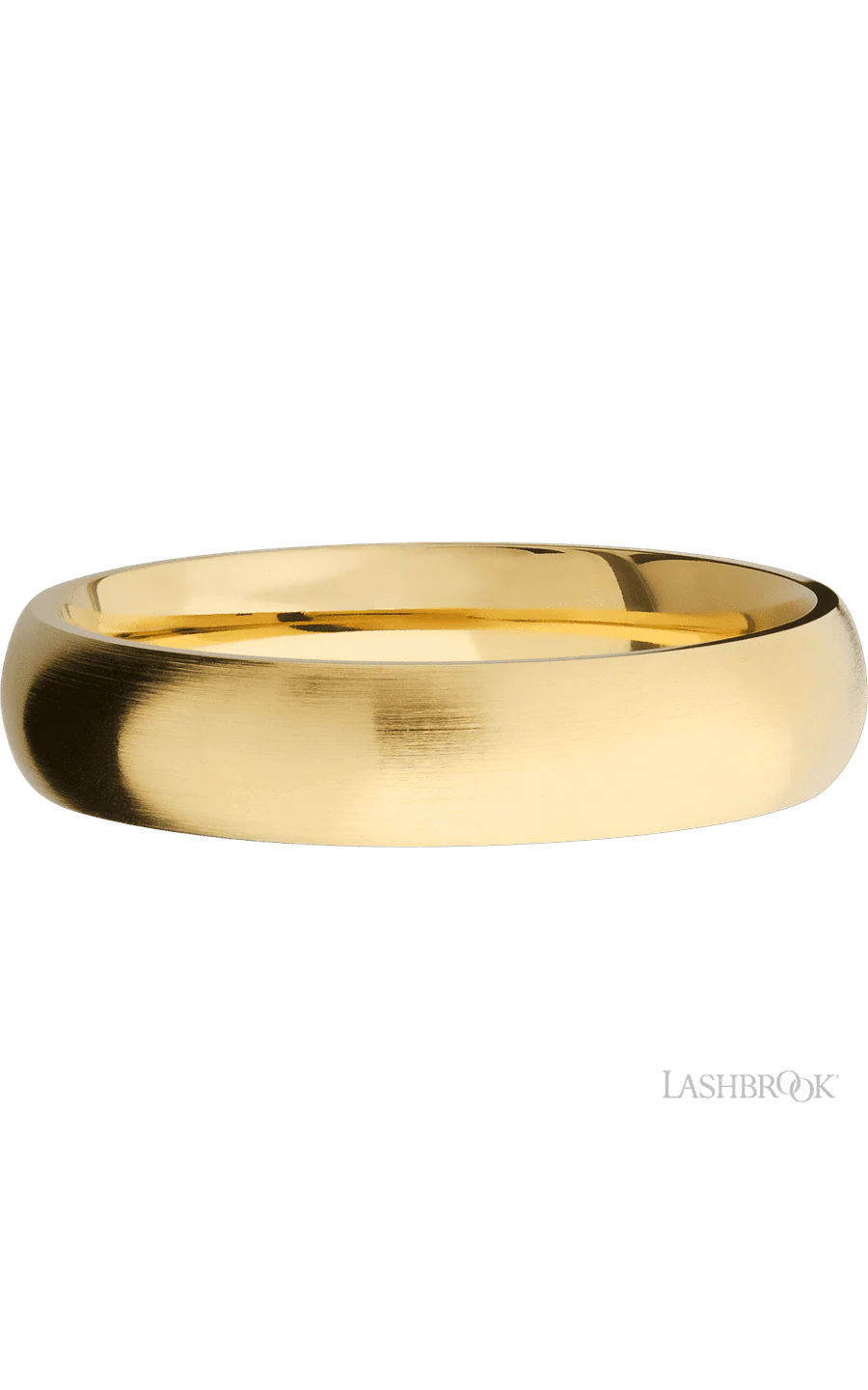5 mm wide Domed 14K Yellow Gold band. - Image 3