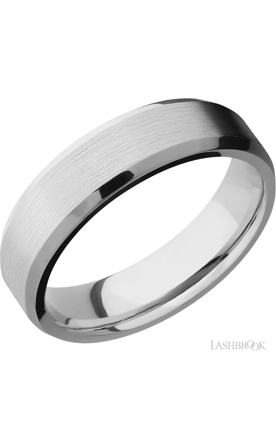 6 mm wide Beveled Cobalt Chrome band.