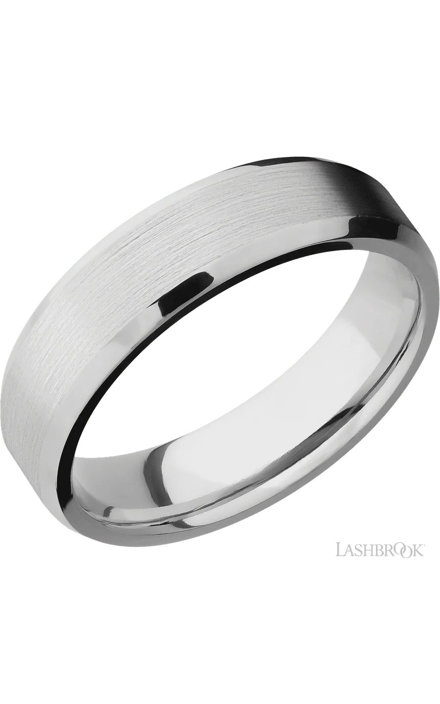 6 mm wide Beveled Platinum band.