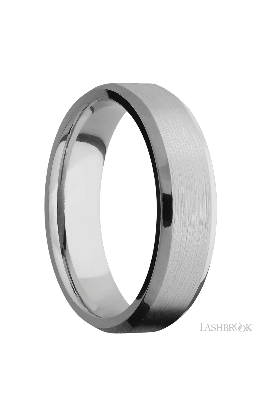 6 mm wide Beveled Titanium band. - Image 2
