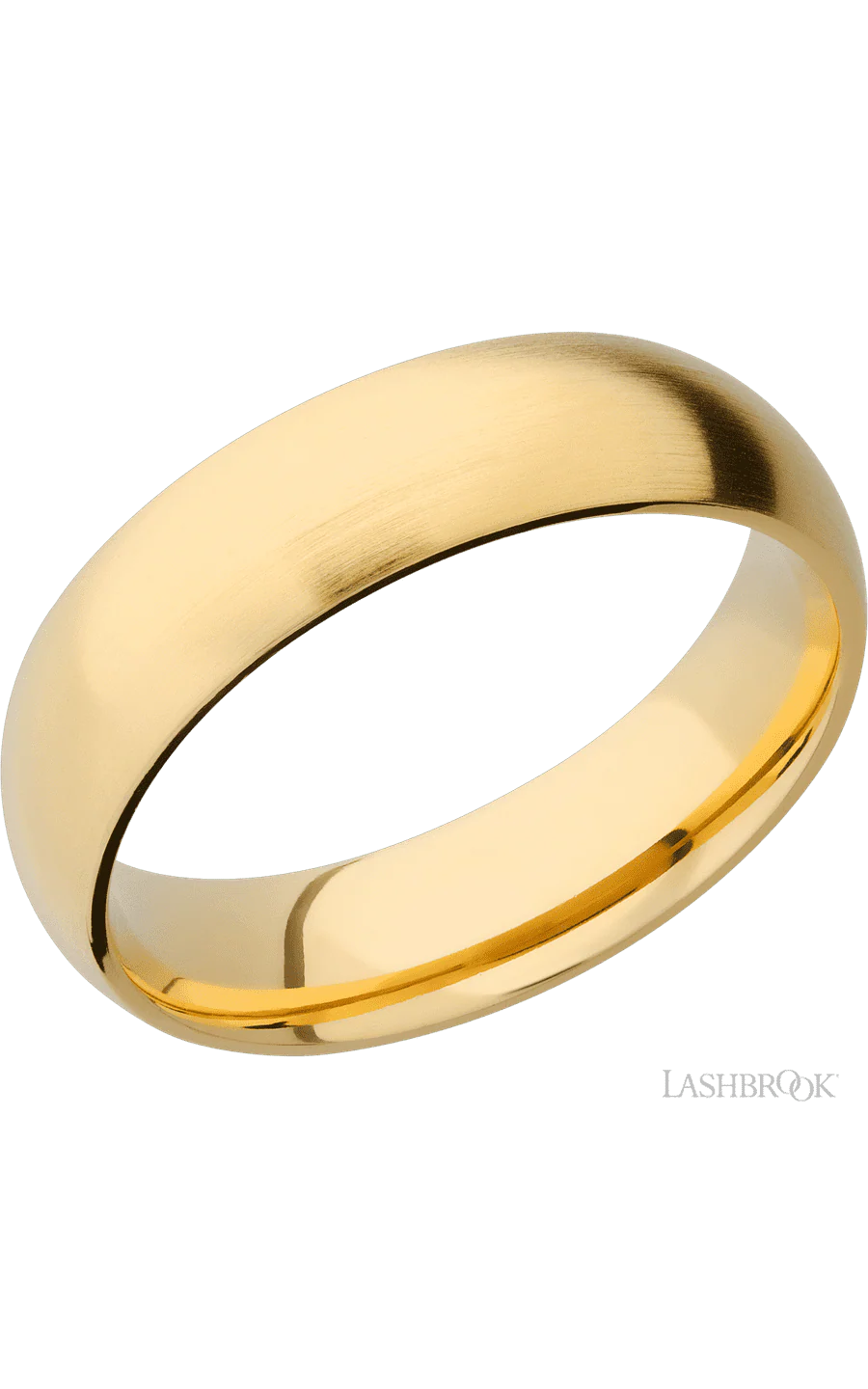 6 mm wide Domed 14K Yellow Gold band.