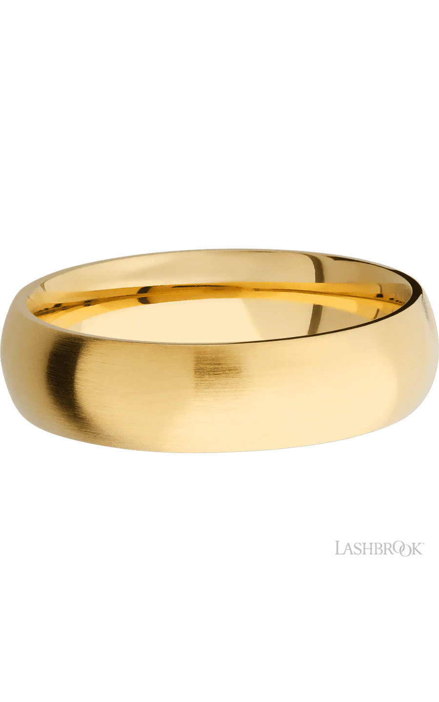 6 mm wide Domed 14K Yellow Gold band. - Image 3