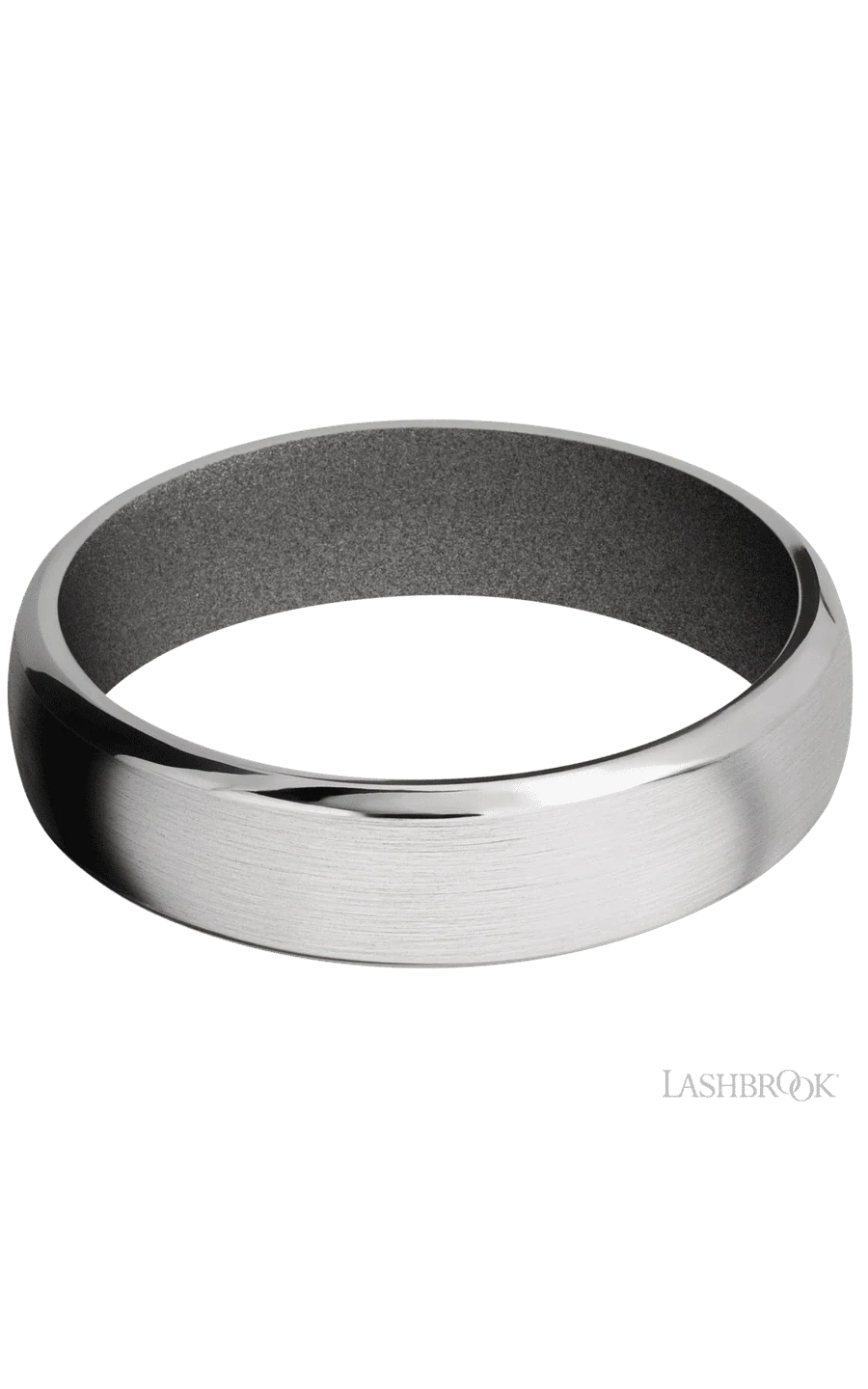6 mm wide Domed Bevel Cobalt Chrome band featuring a Gun Metal Grey sleeve. - Image 3