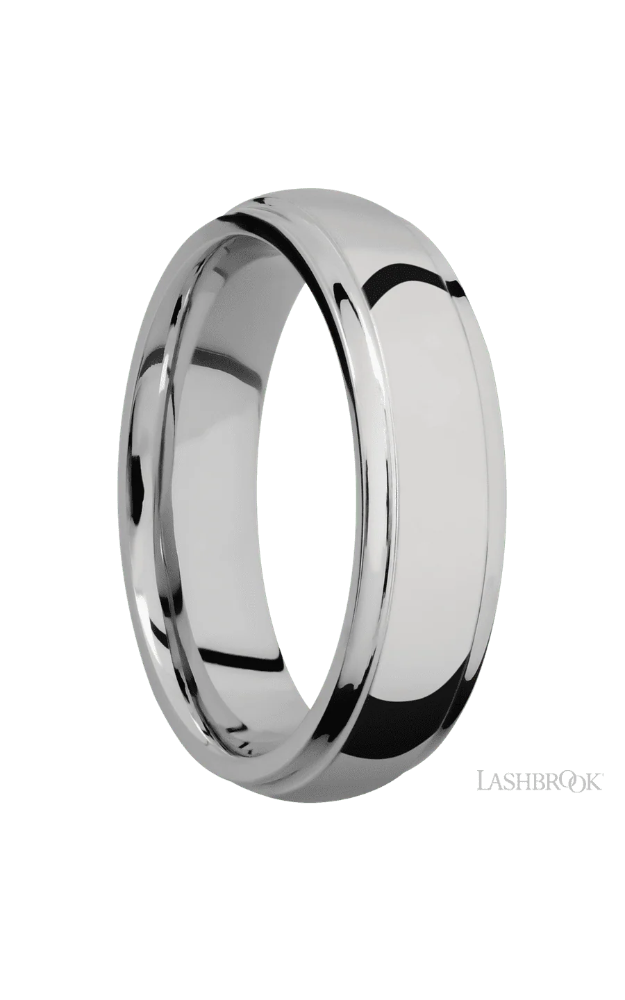 6 mm wide Domed Stepped Down Edges Titanium band. - Image 2