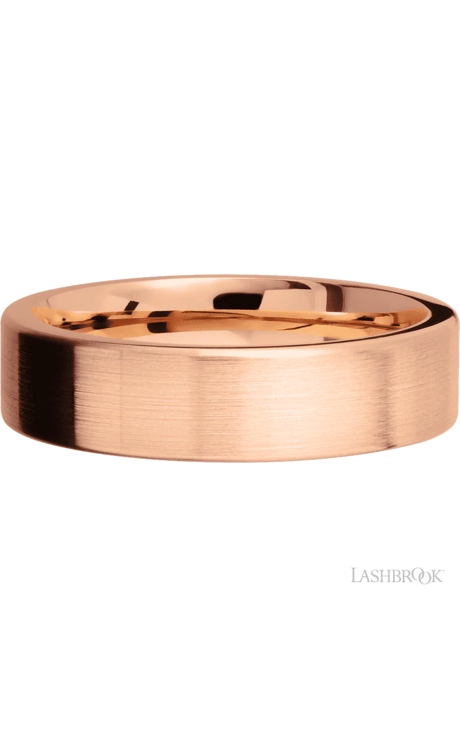 6 mm wide Flat 14K Rose Gold band. - Image 3