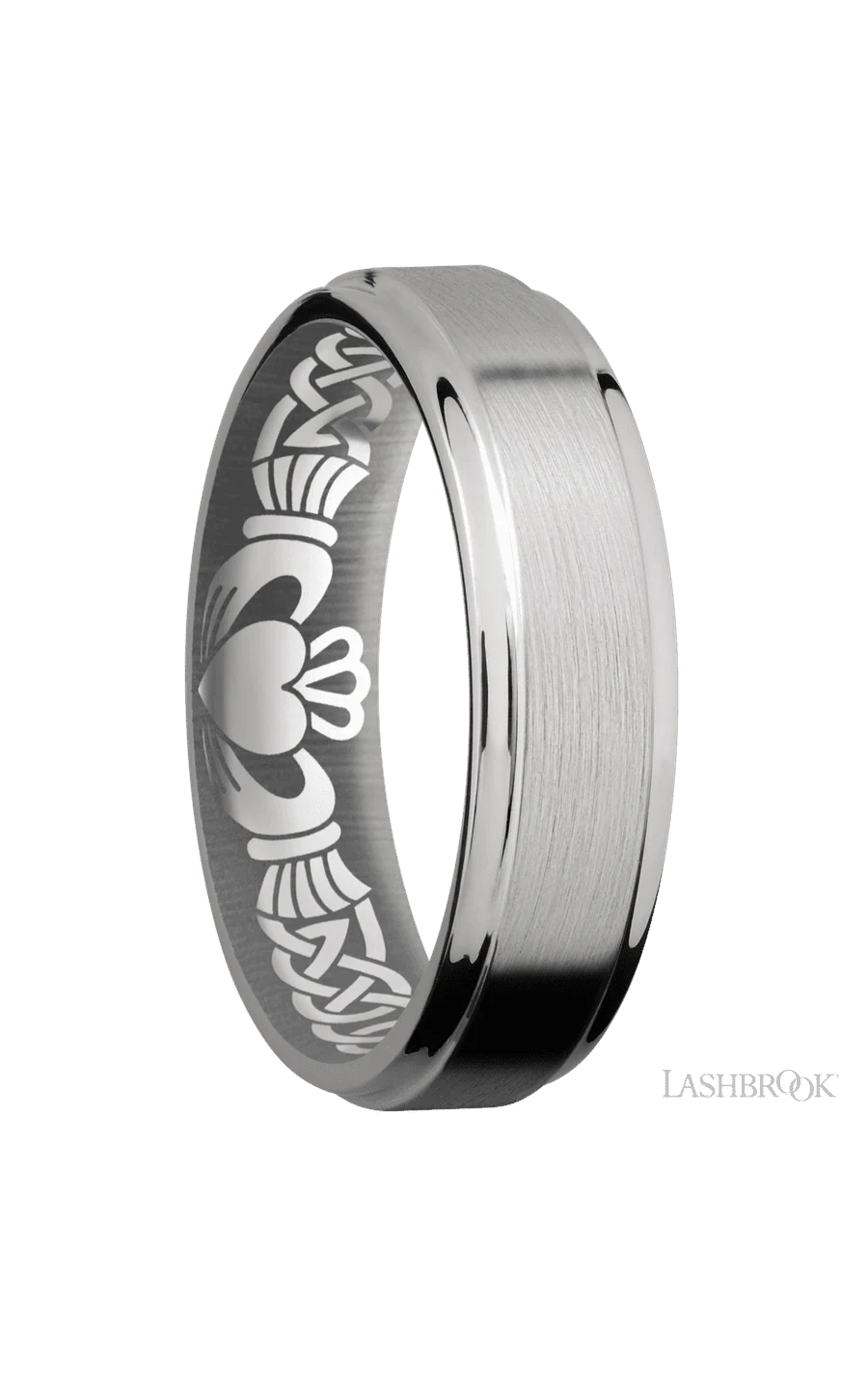 6 mm wide Flat Grooved Edges Titanium band. - Image 2