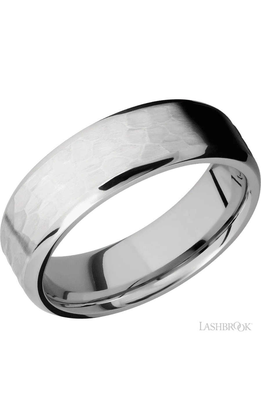 7 mm wide Beveled Cobalt Chrome band.