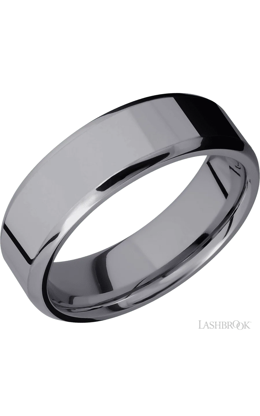 7 mm wide Beveled Tantalum band.
