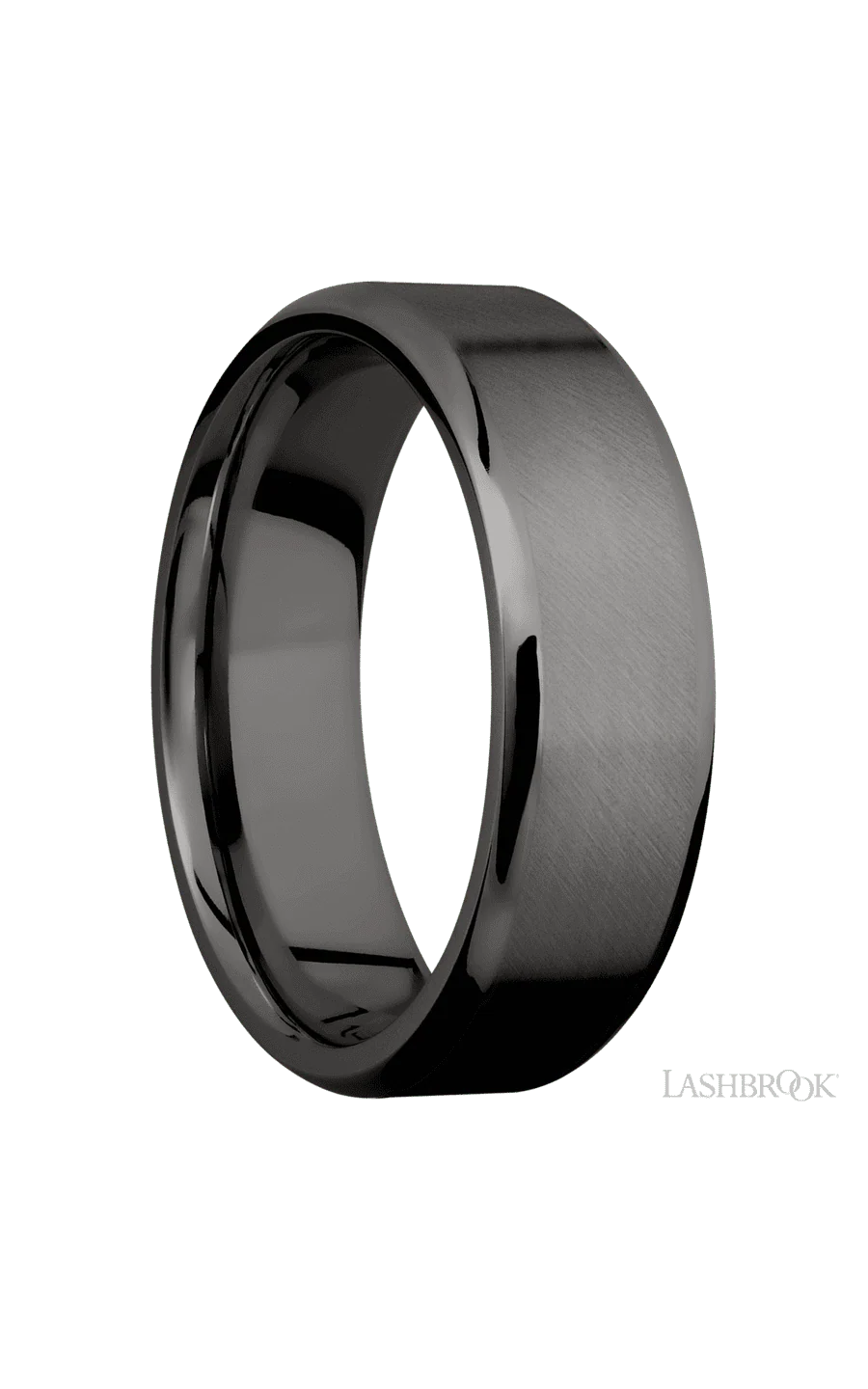 7 mm wide Beveled Tantalum Noir band. - Image 2
