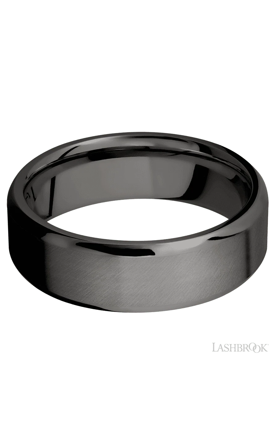 7 mm wide Beveled Tantalum Noir band. - Image 3