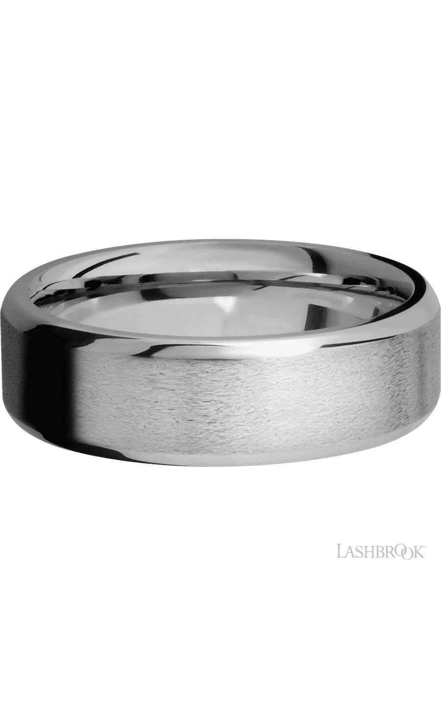 7 mm wide Beveled Titanium band. - Image 3