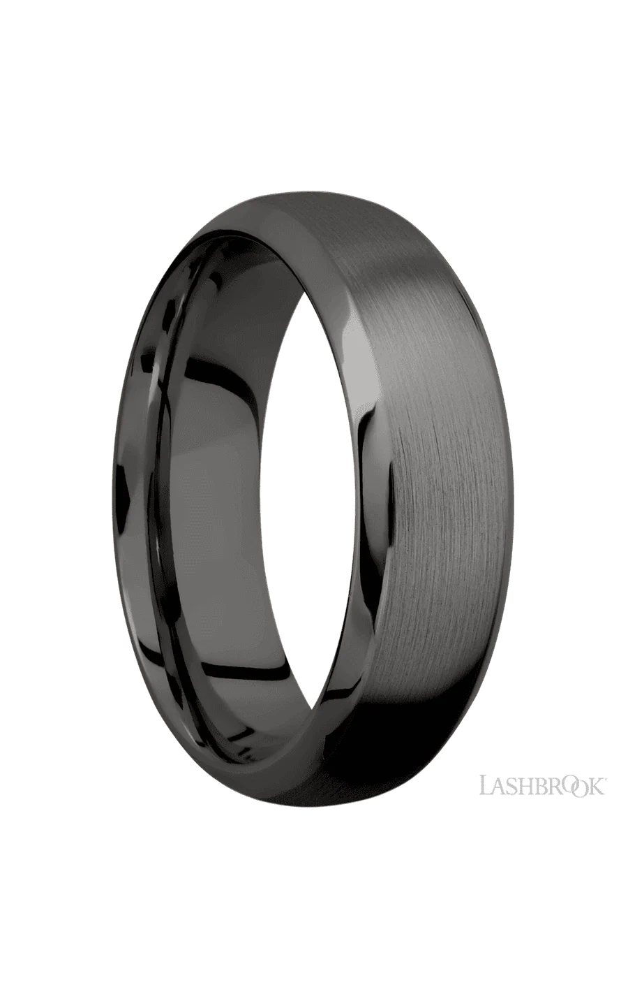 7 mm wide Domed Bevel Tantalum Noir band. - Image 2