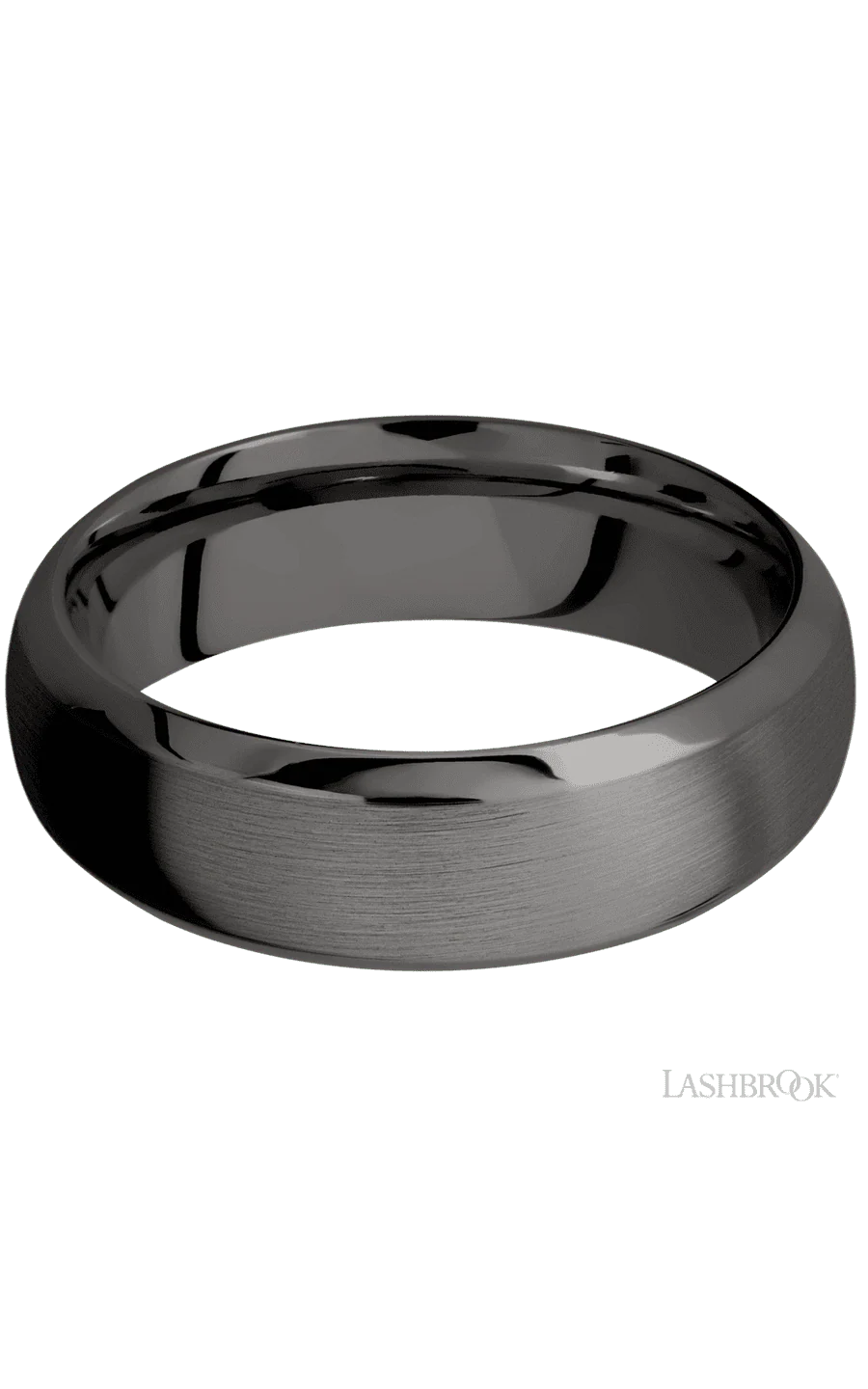 7 mm wide Domed Bevel Tantalum Noir band. - Image 3