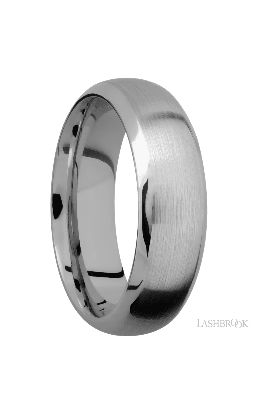 7 mm wide Domed Bevel Titanium band. - Image 2