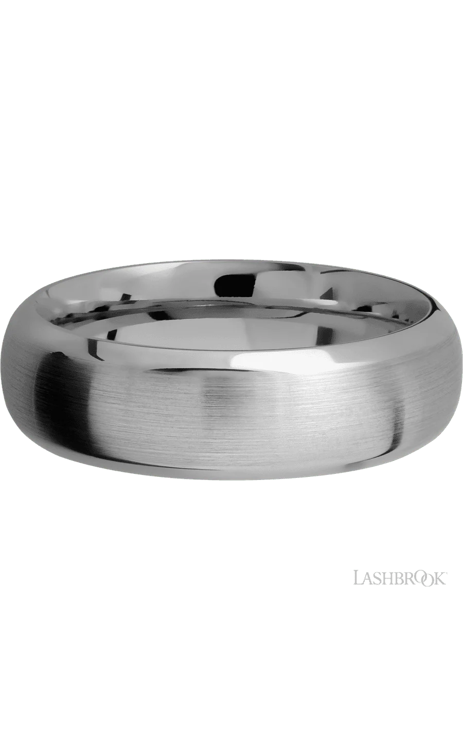 7 mm wide Domed Bevel Titanium band. - Image 3