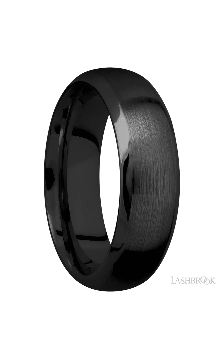7 mm wide Domed Bevel Zirconium band. - Image 2