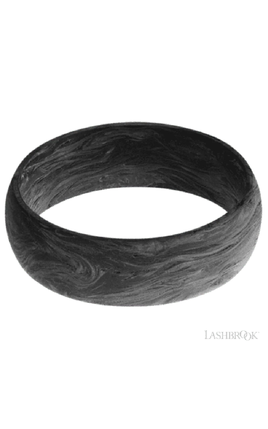 7 mm wide Domed Forged Carbon Fiber band featuring a Whiskey Barrel sleeve. - Image 3