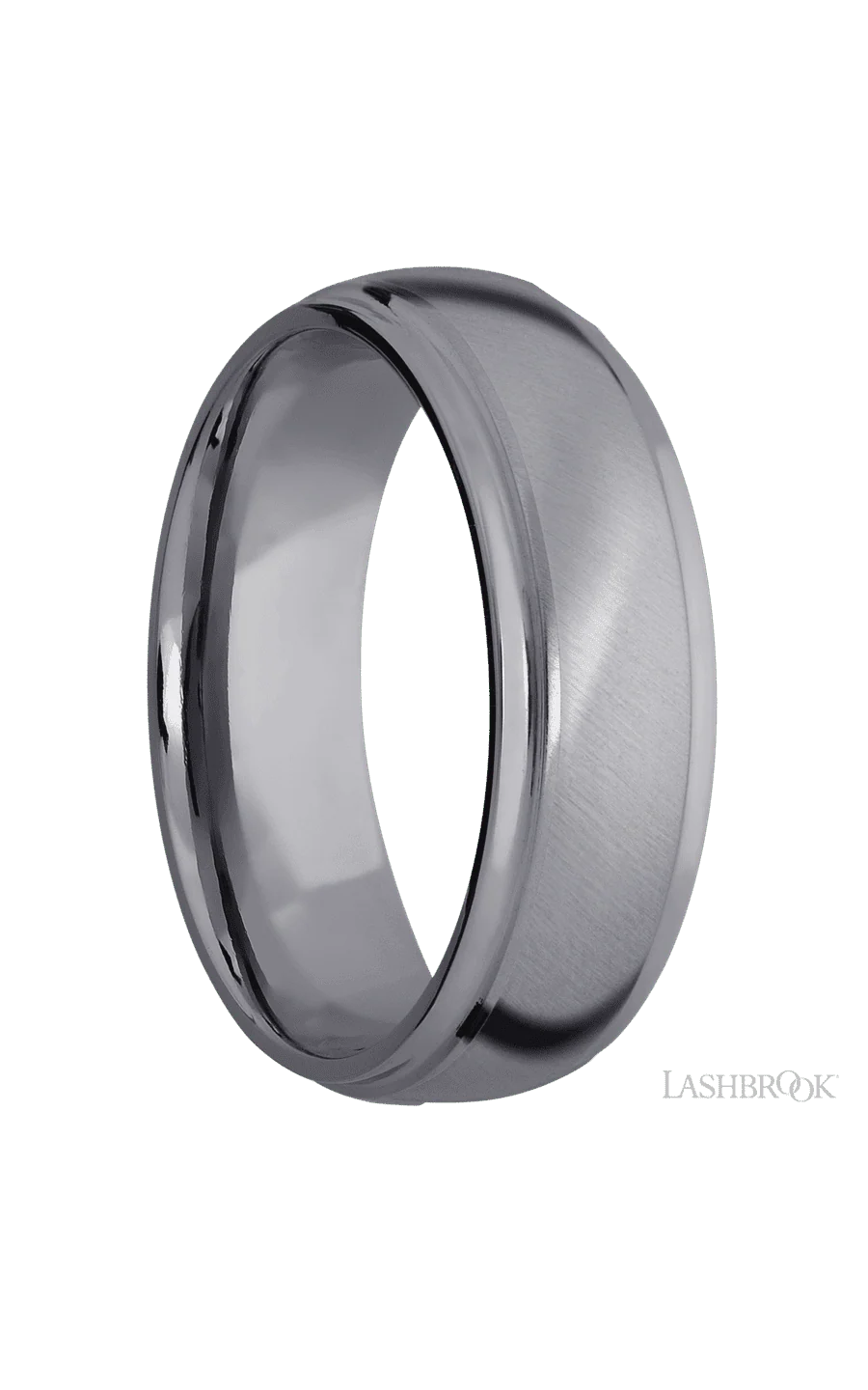 7 mm wide Domed Stepped Down Edges Tantalum band. - Image 2