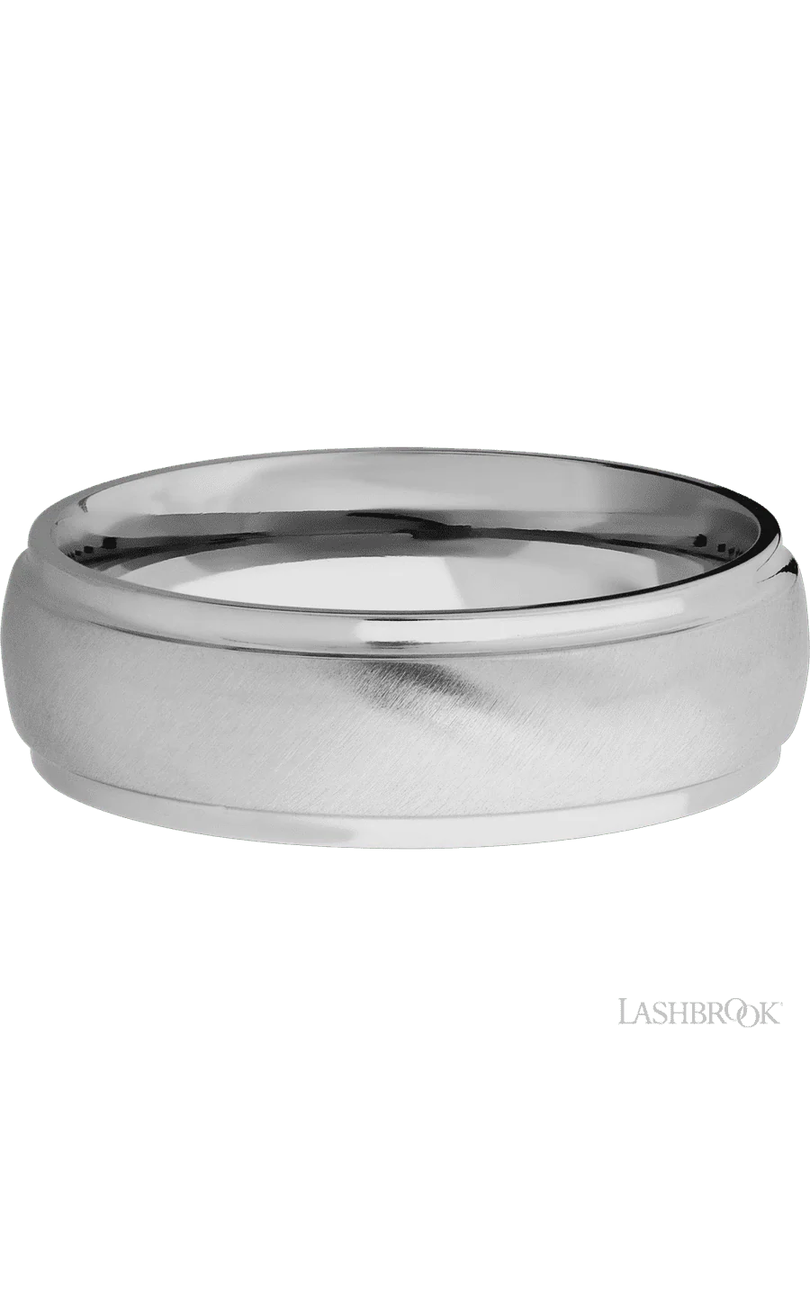 7 mm wide Domed Stepped Down Edges Titanium band. - Image 3