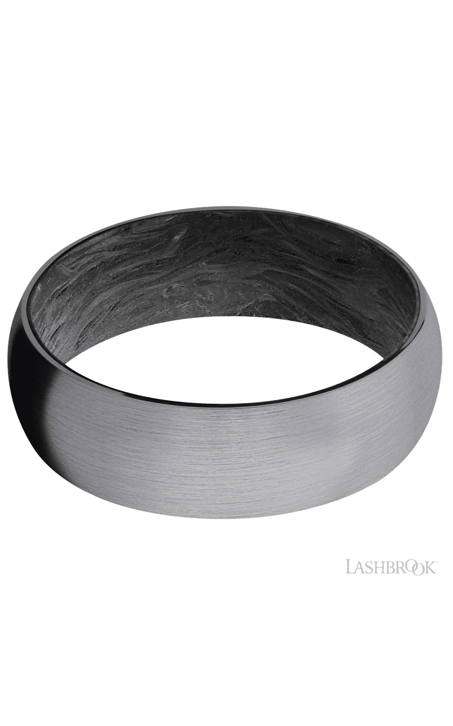 7 mm wide Domed Tantalum band featuring a Forged Carbon Fiber sleeve. - Image 3