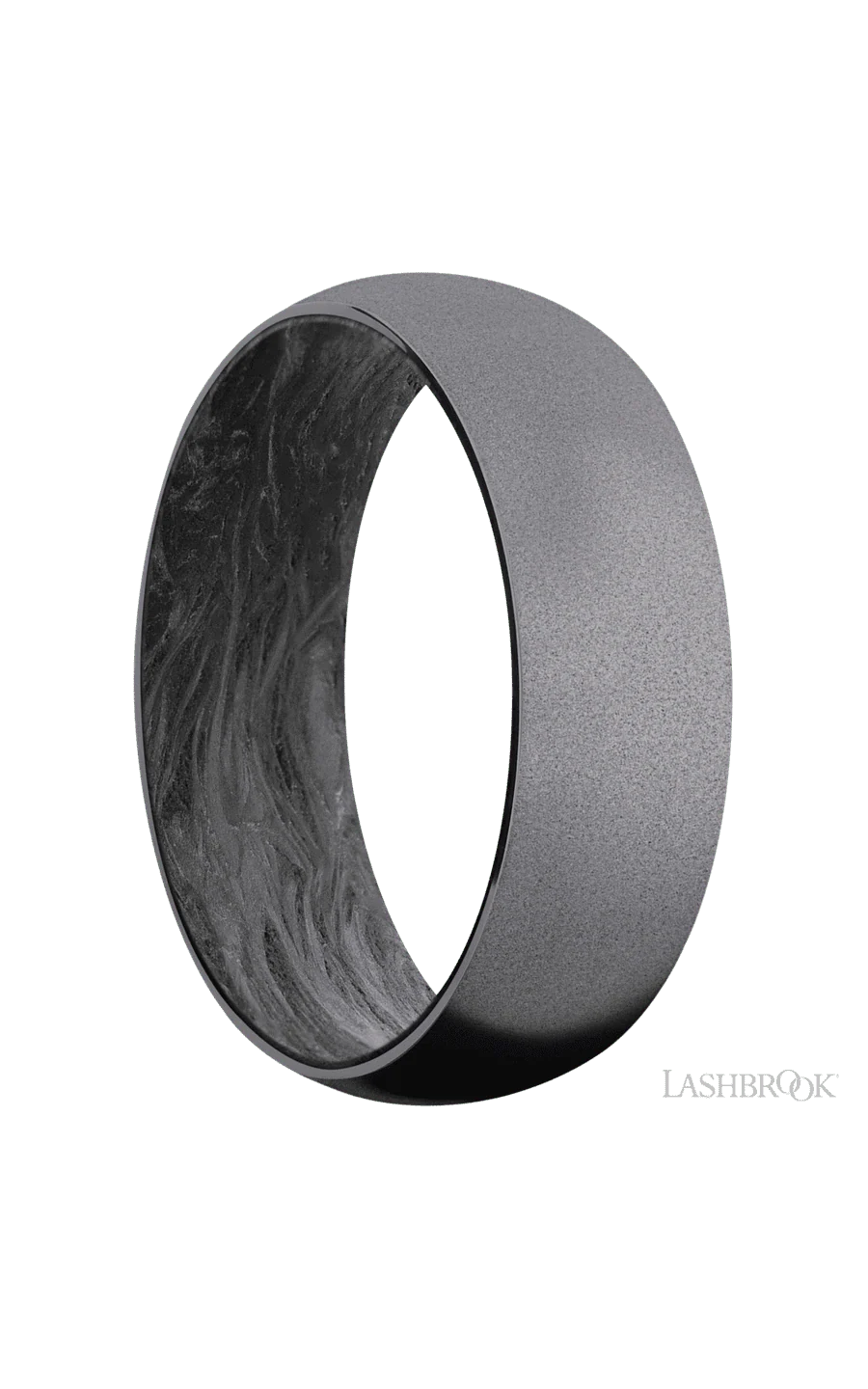 7 mm wide Domed Tantalum band featuring a Forged Carbon Fiber sleeve. - Image 2