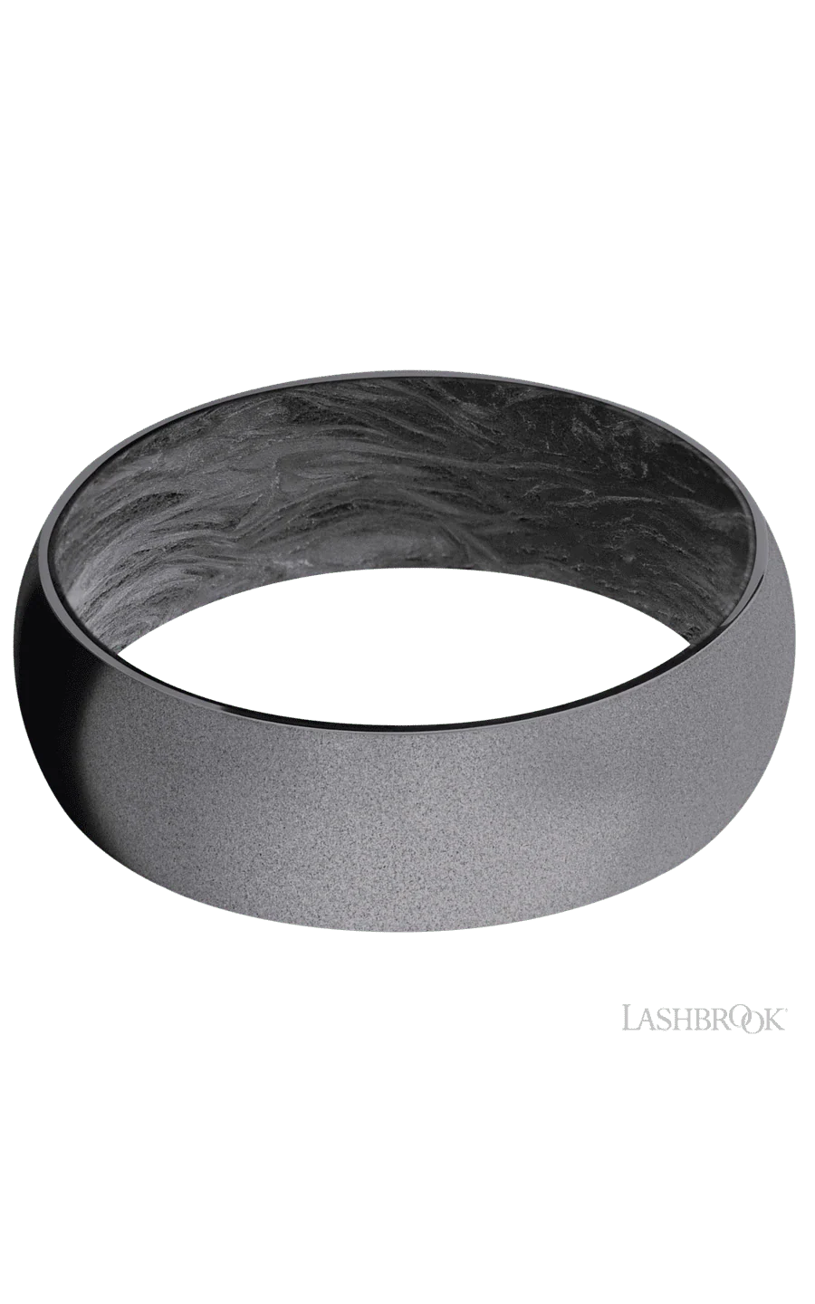 7 mm wide Domed Tantalum band featuring a Forged Carbon Fiber sleeve. - Image 3