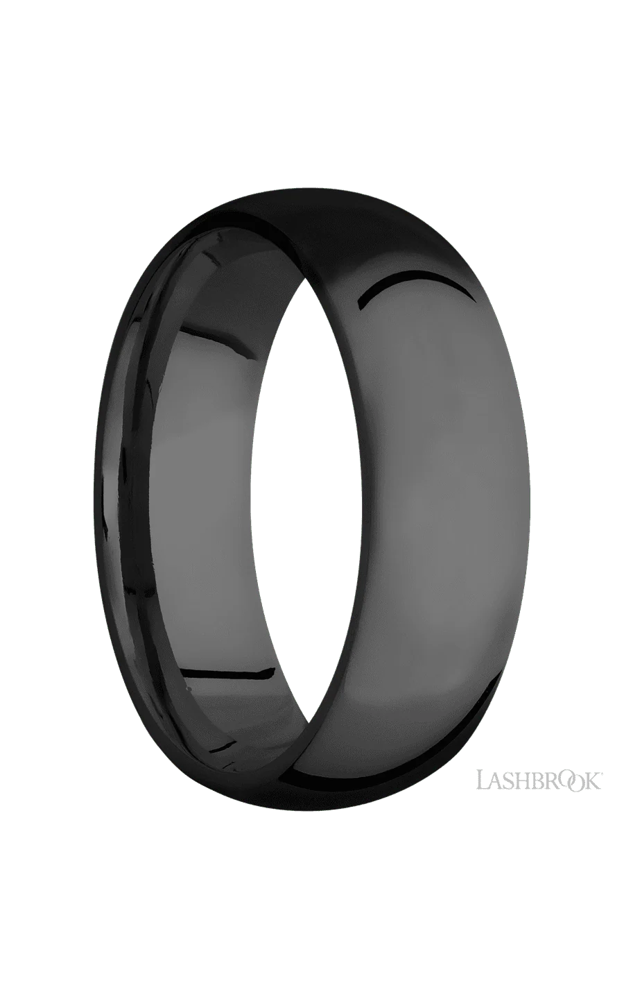 7 mm wide Domed Zirconium band. - Image 2