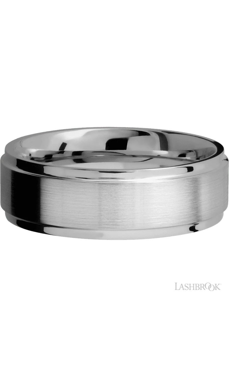 7 mm wide Flat Grooved Edges Titanium band. - Image 3