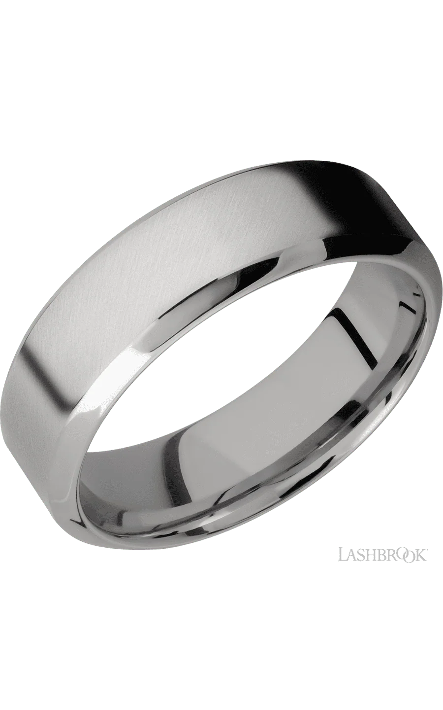 7 mm wide High Bevel Titanium band.