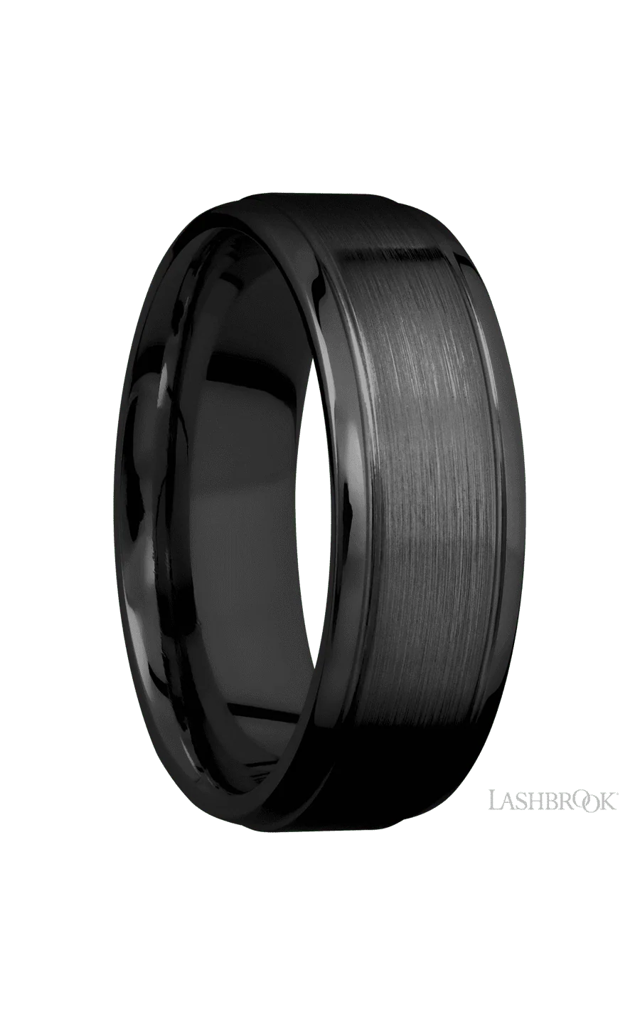 7 mm wide Stepped Bevel Zirconium band. - Image 2