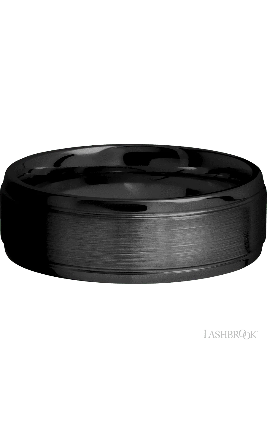 7 mm wide Stepped Bevel Zirconium band. - Image 3