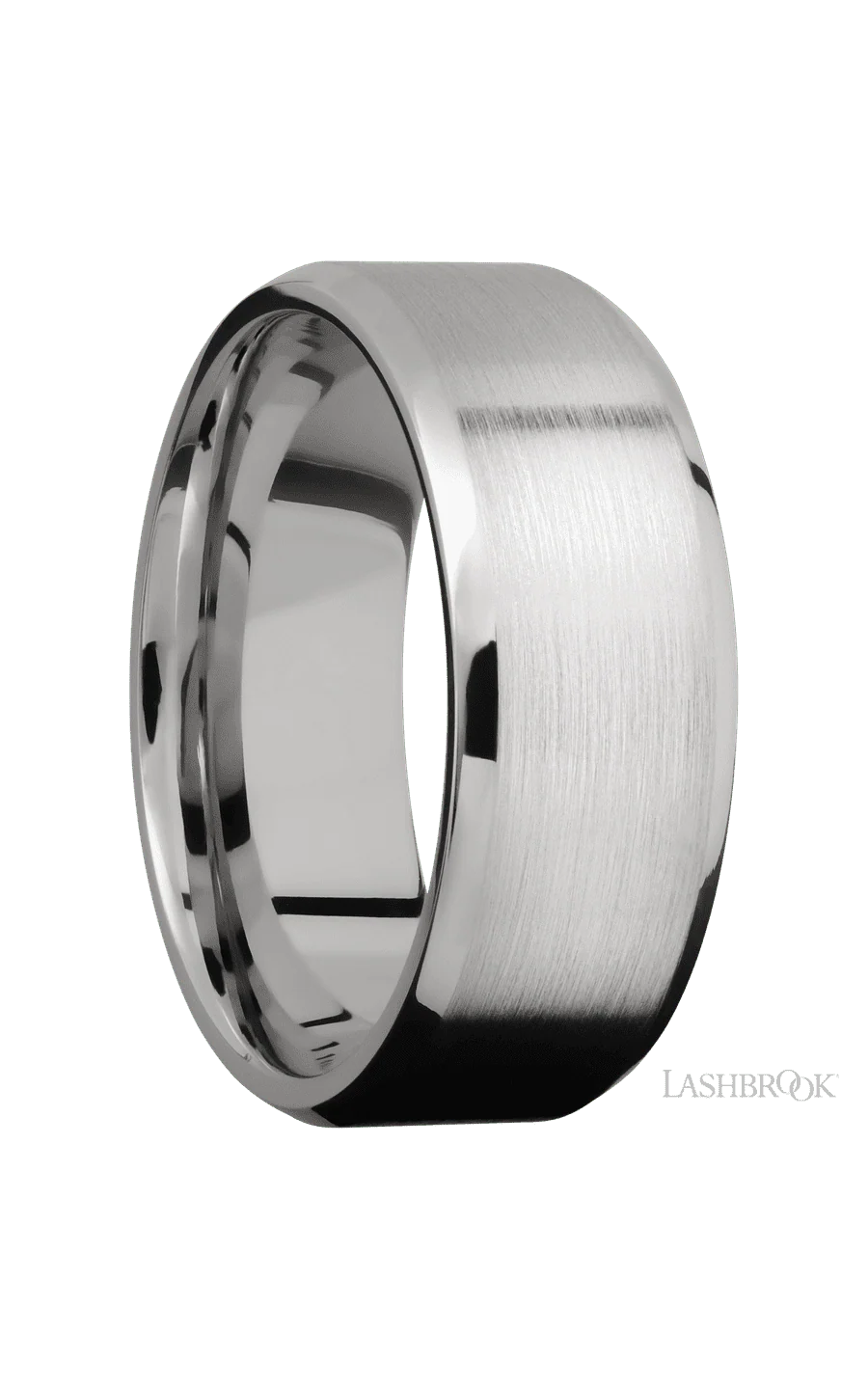 8 mm wide Beveled Cobalt Chrome band. - Image 2