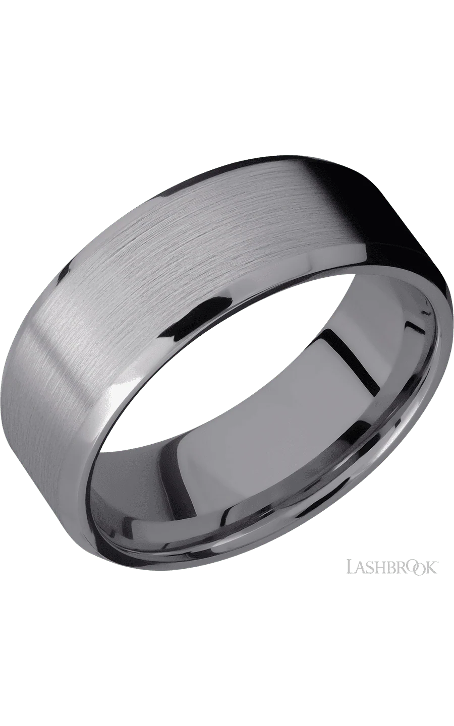 8 mm wide Beveled Tantalum band.
