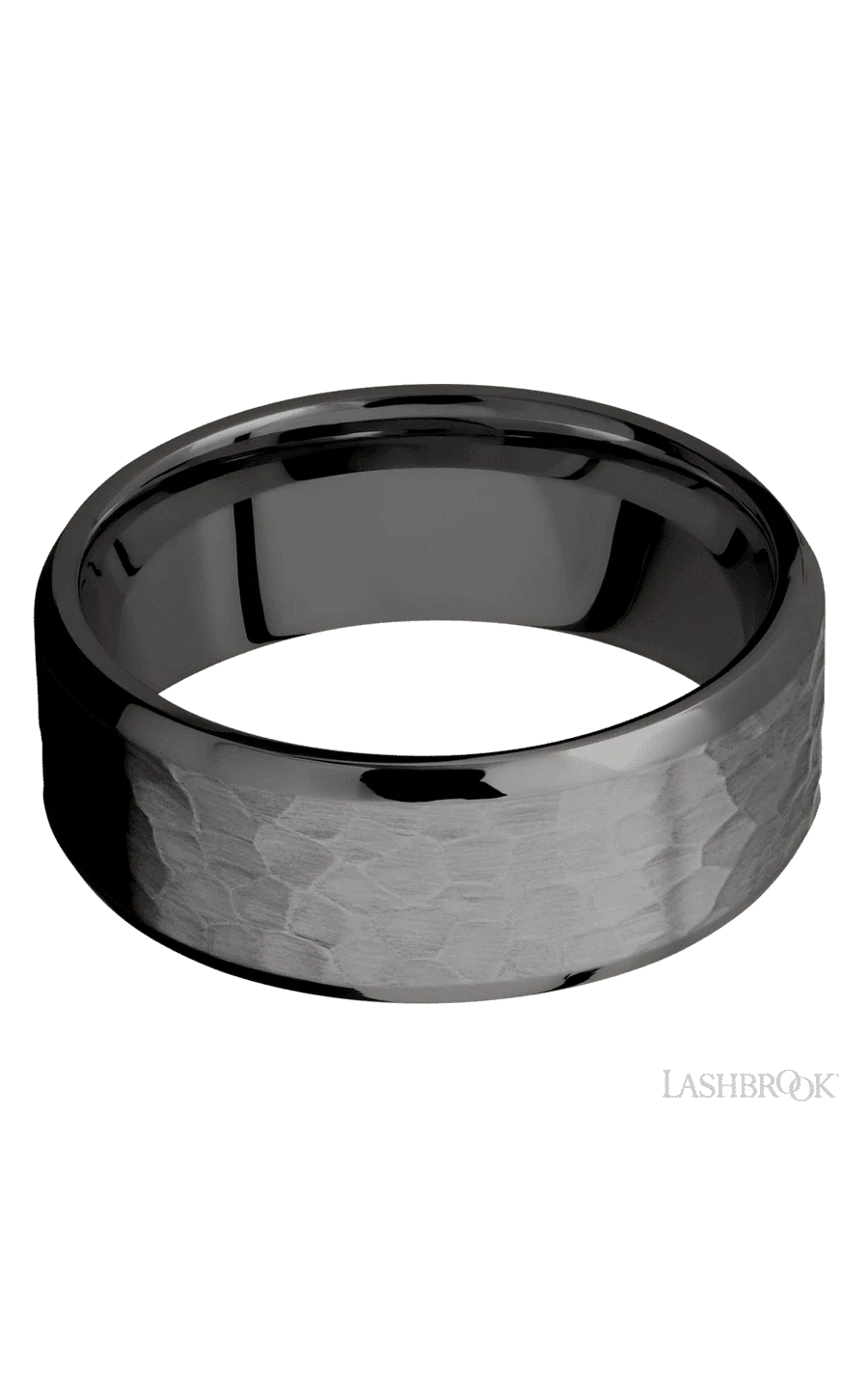 8 mm wide Beveled Tantalum Noir band. - Image 3
