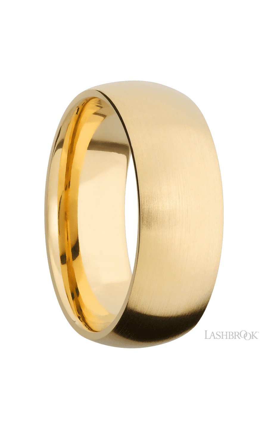 8 mm wide Domed 14K Yellow Gold band. - Image 2