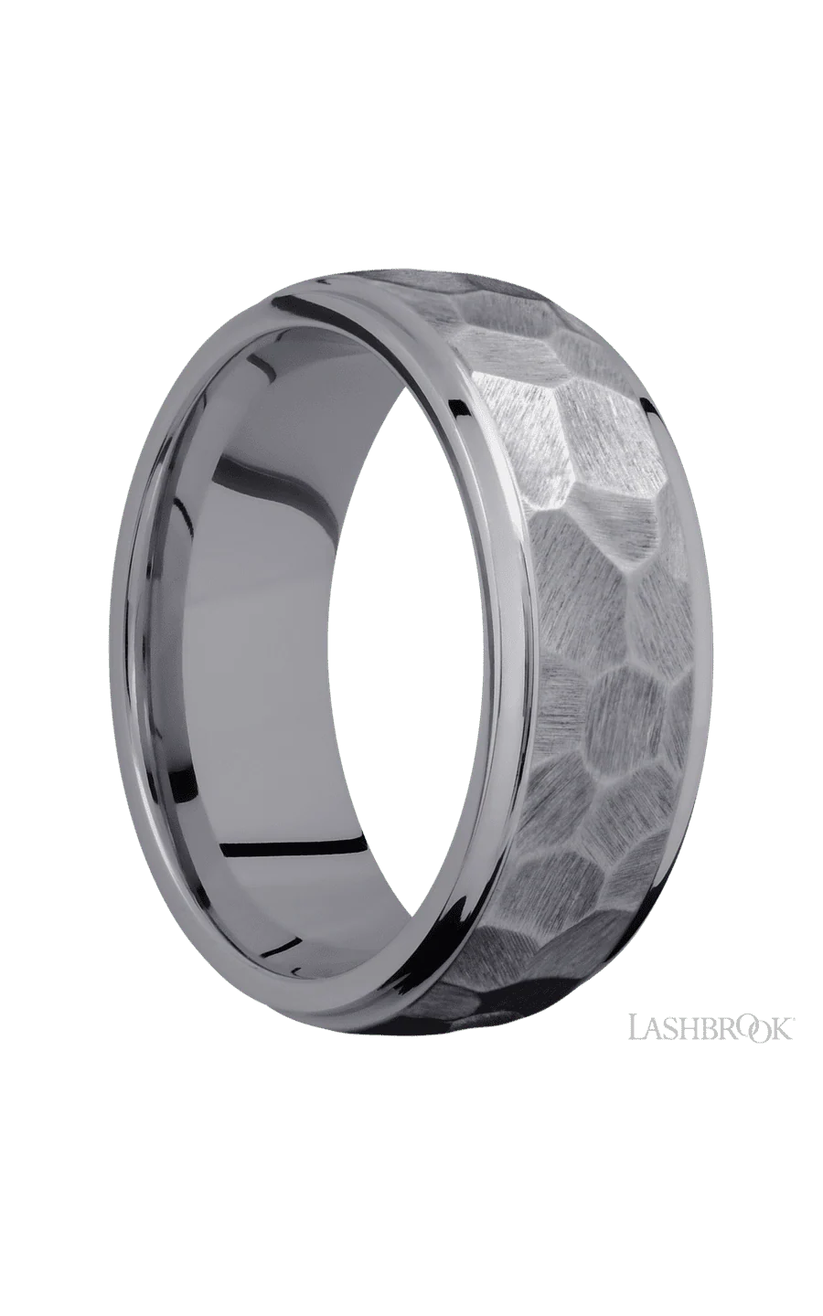 8 mm wide Domed Stepped Down Edges Tantalum band. - Image 2