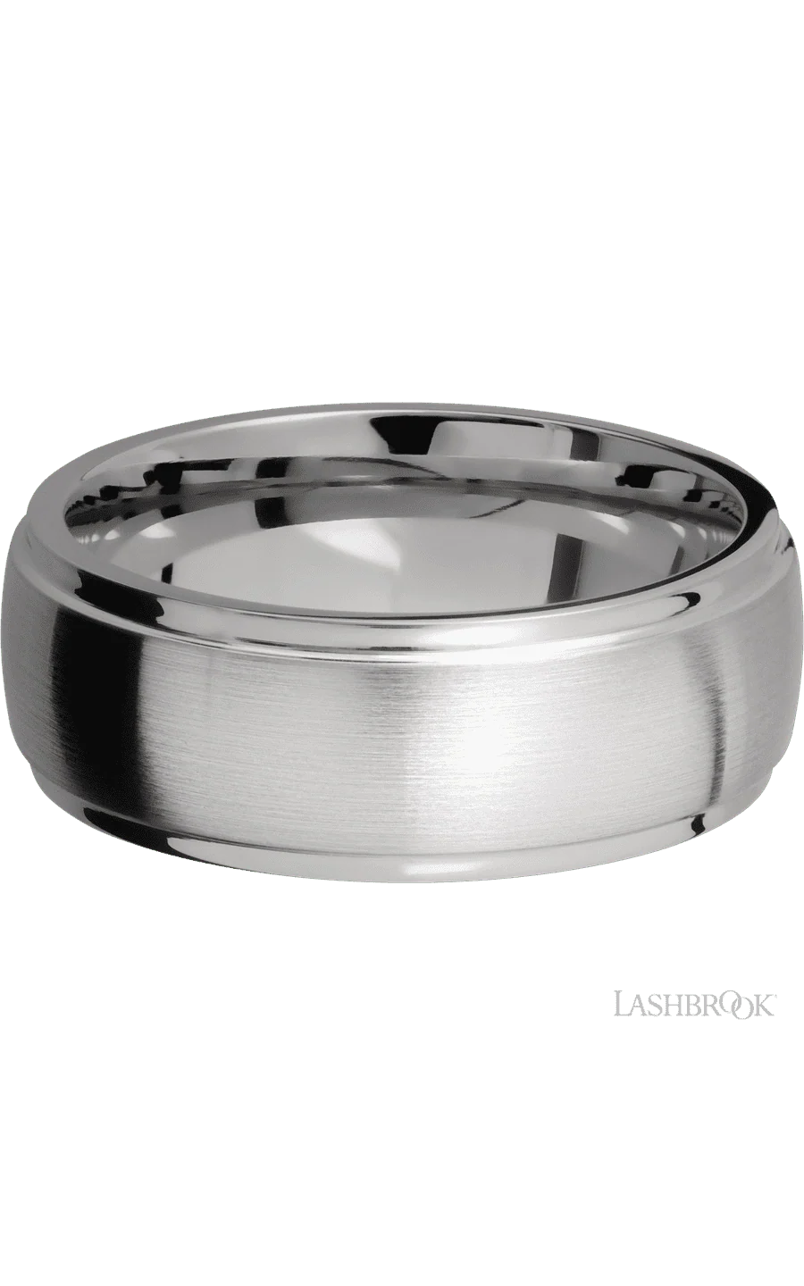 8 mm wide Domed Stepped Down Edges Titanium band. - Image 3