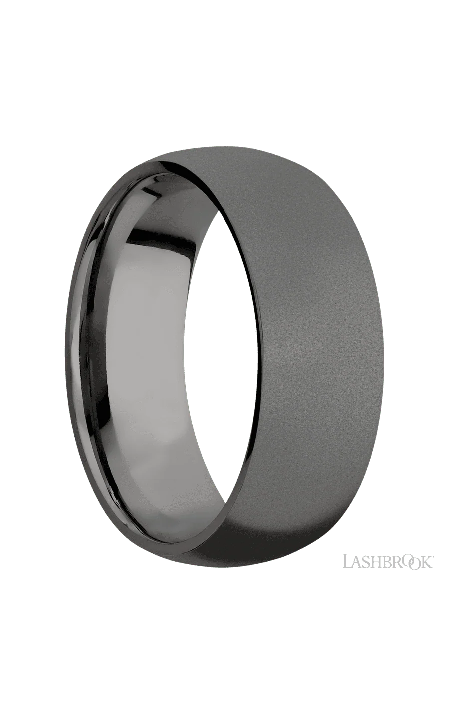 8 mm wide Domed Tantalum Noir band. - Image 2