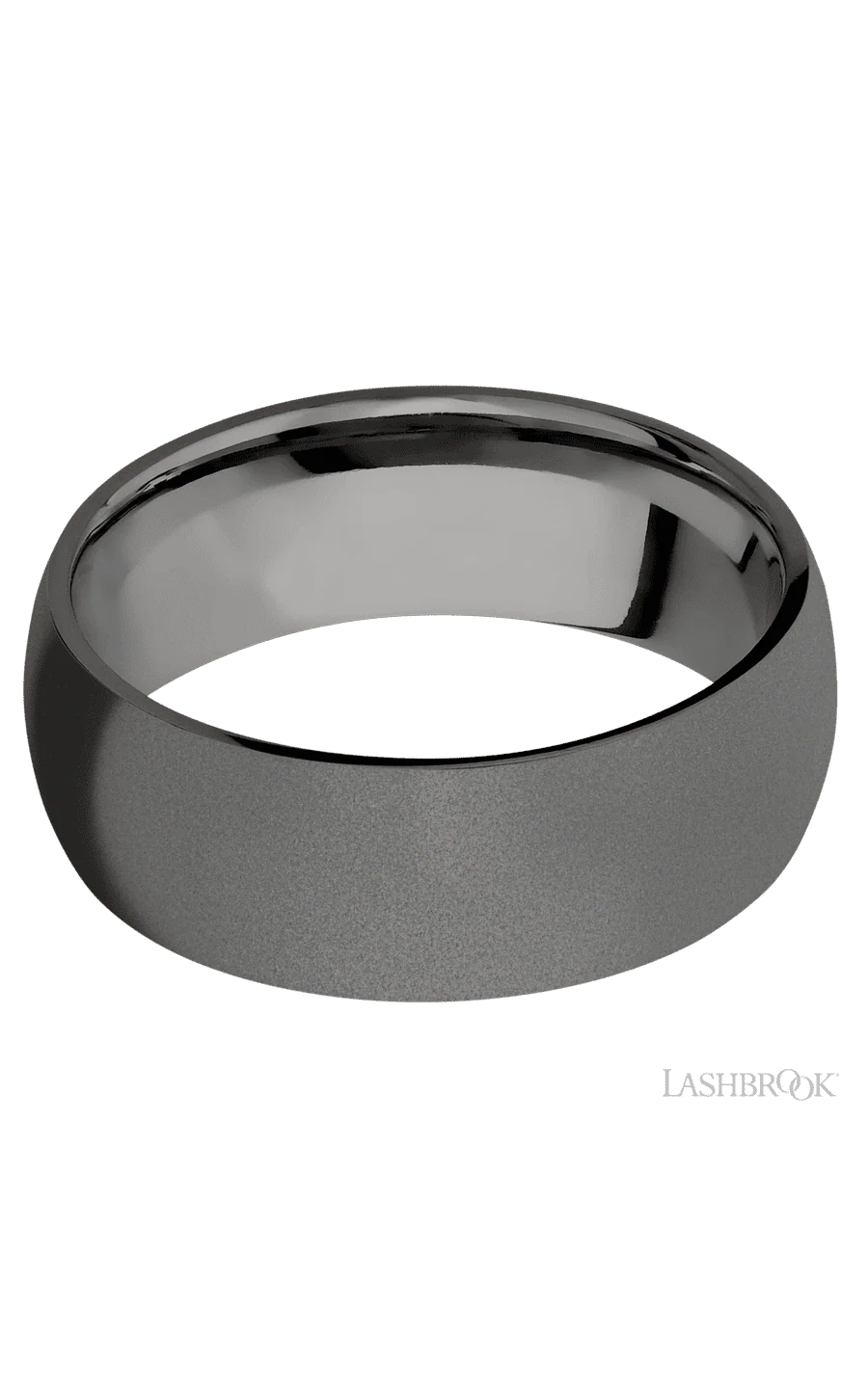 8 mm wide Domed Tantalum Noir band. - Image 3