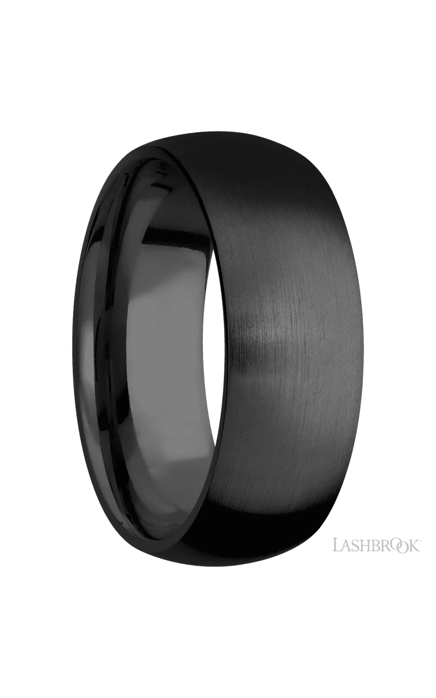 8 mm wide Domed Zirconium band. - Image 2